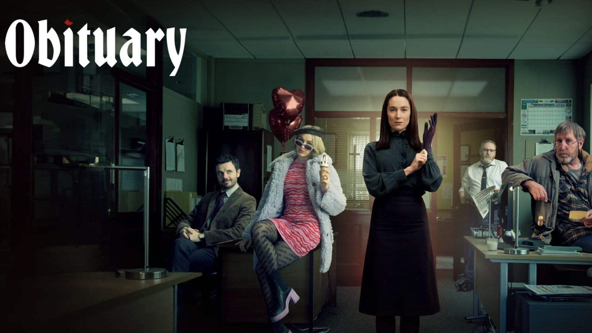 Obituary is a darkly comic six-part series set in a small Irish town (Image via Apple TV+)